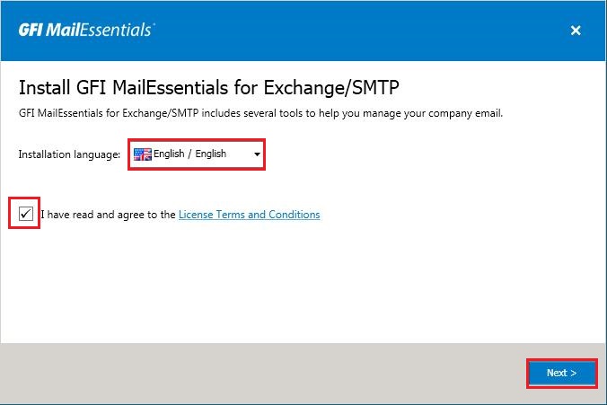 install gfi mailessentials on exchange server