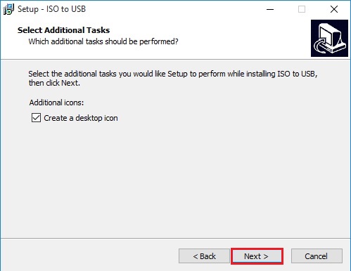 install iso to usb additional icons
