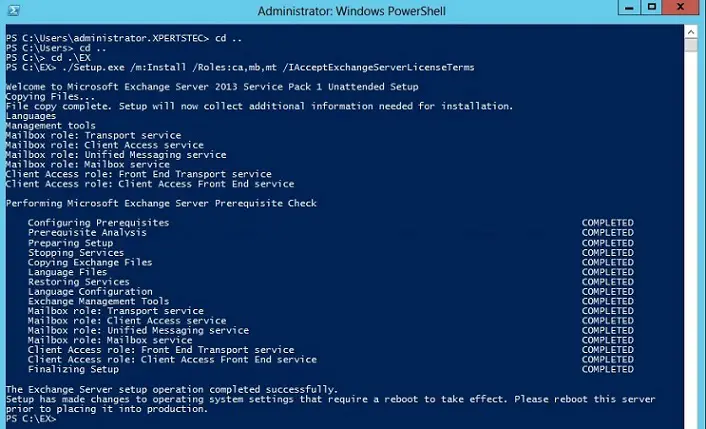 install exchange 2013 powershell