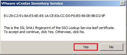 vcenter inventory service sso password