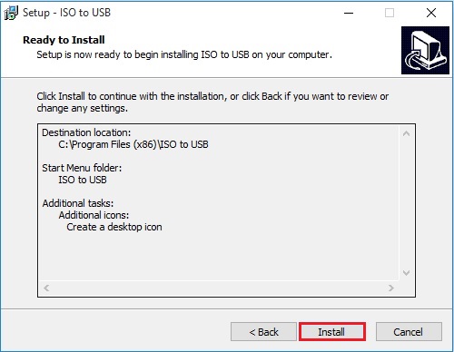 iso to usb installation