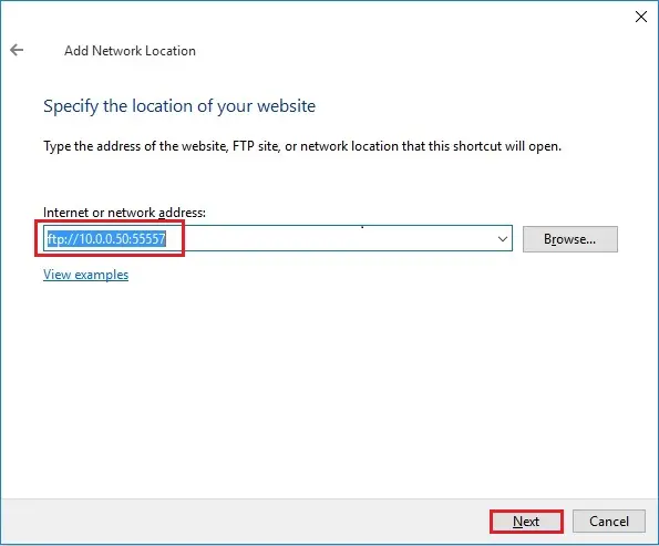 location network or network address