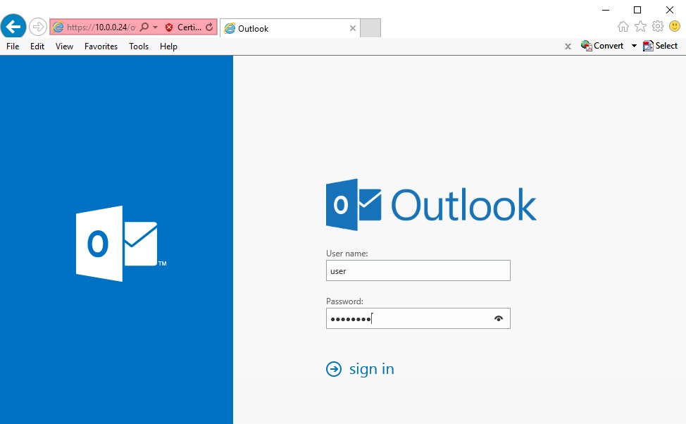 login outlook web app