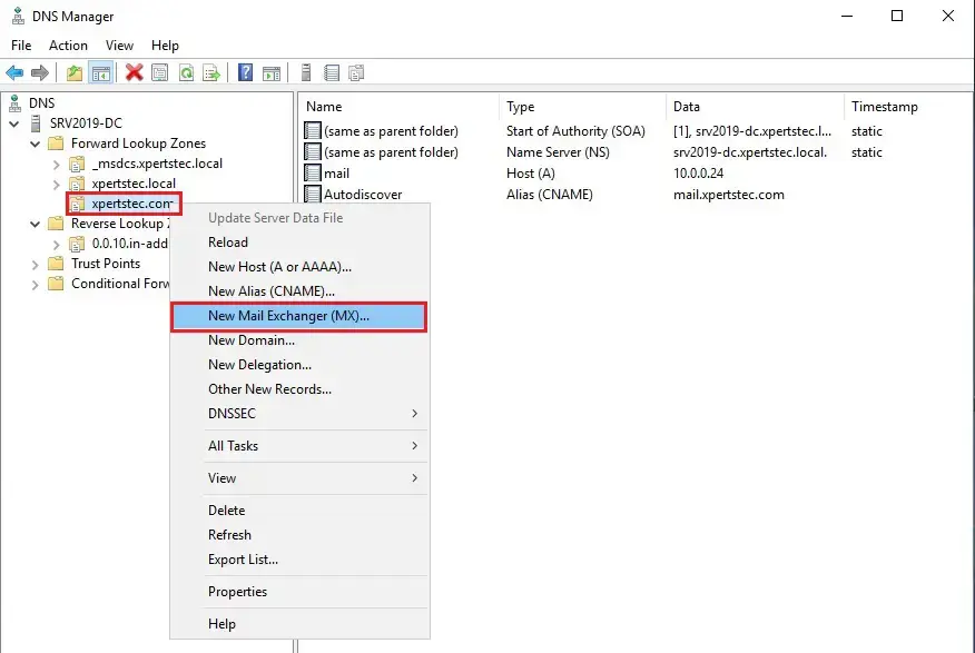 mail exchange mx record dns