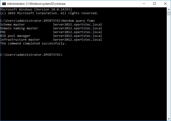 netdom query fsmo command