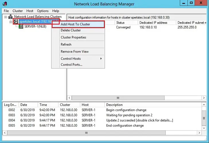 network load balancing manager