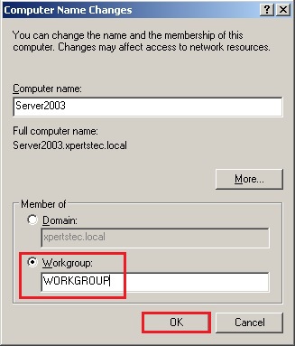 server 2003 change computer name