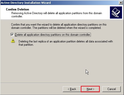 server 2003 removing active directory
