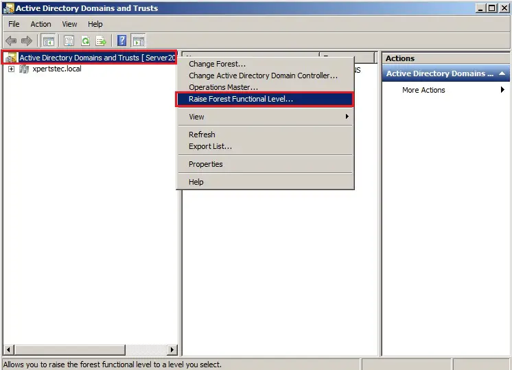 server 2008 domains and trusts