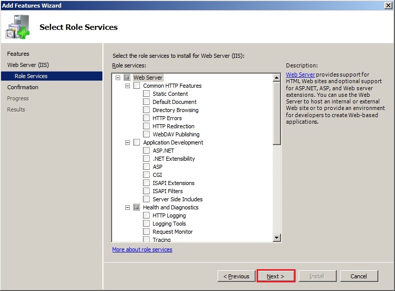 Web Server IIS, Enable Microsoft Web Server IIS SMTP Service in Window Server 2008