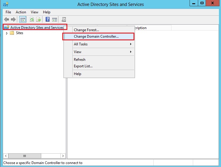 server 2012 change directory server