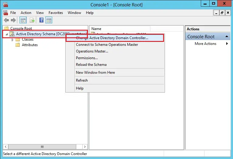 server 2012 console root