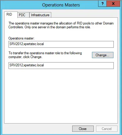 active directory 2012 operations masters rid