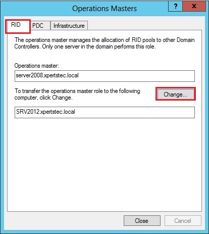 active directory 2012 operations masters rid