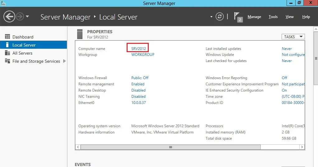 server manager 2012