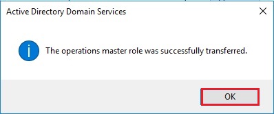 active directory server 2016 operations master roles transferred