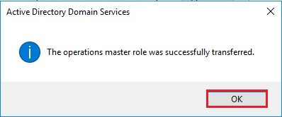 server 2016 operations master transferred