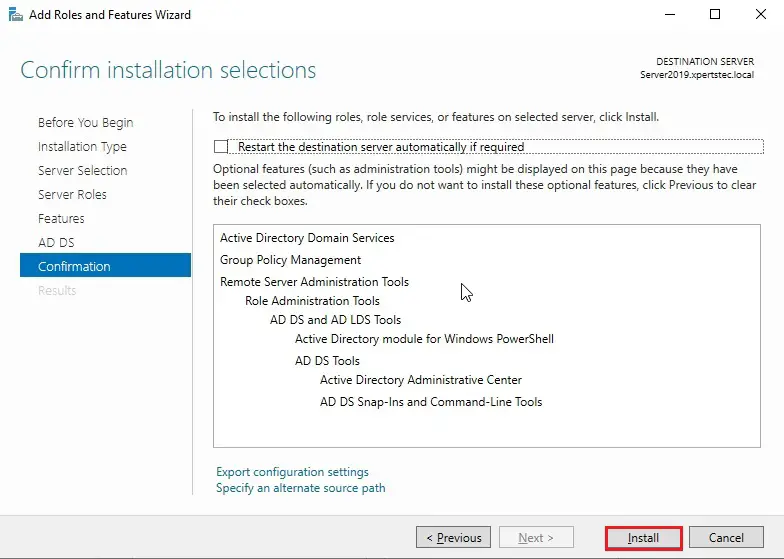 active directory domain controller confirmation