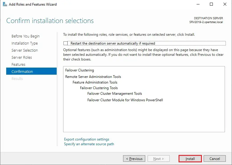 Failover Cluster Server 2019, How to create a Failover Cluster in Windows Server 2019 step by step.