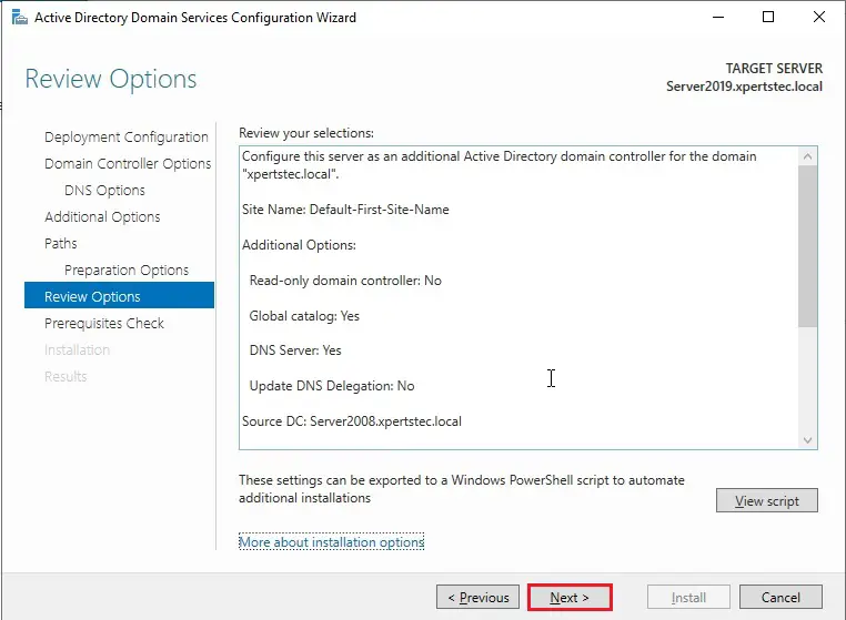 Install Additional Domain Controller, Install Additional Active Directory Domain Controller in Server 2019