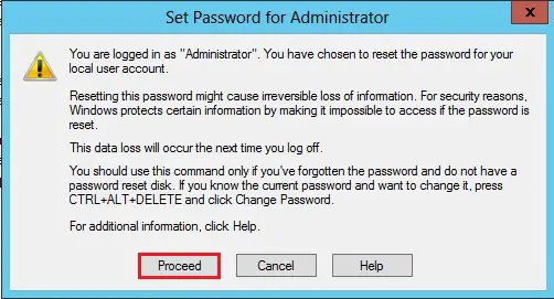 set password for administrator