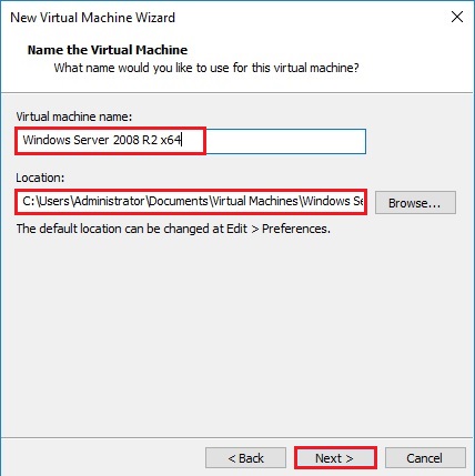 setting up a new virtual machine