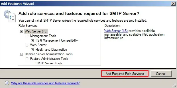 Web Server IIS, Enable Microsoft Web Server IIS SMTP Service in Window Server 2008