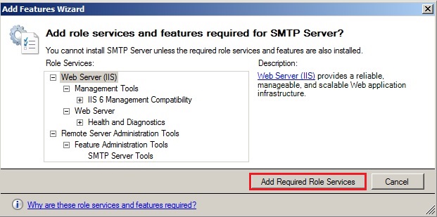 Web Server IIS, Enable Microsoft Web Server IIS SMTP Service in Window Server 2008