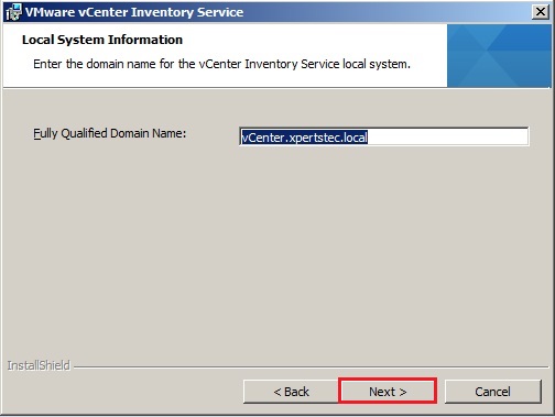vcenter 5.5 inventory service qualified domain