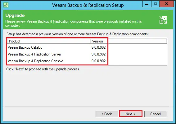 veeam backup & replication upgrade