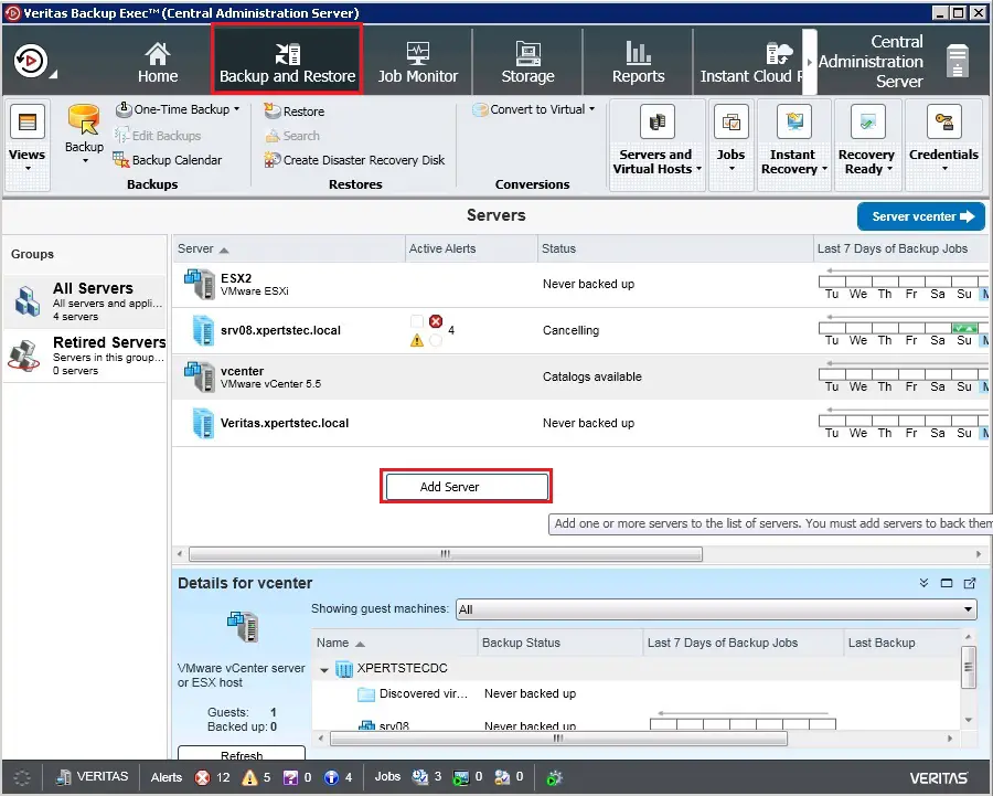 migration backup exec