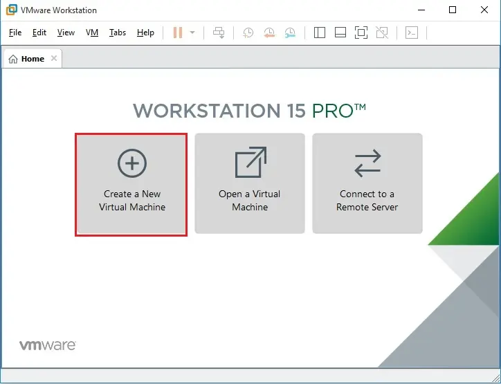 vmware workstation create vm