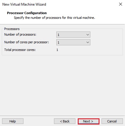 virtual machine processor configuration