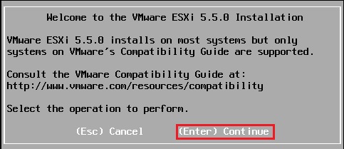 welcome to vmware installation