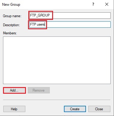 create group users and computers