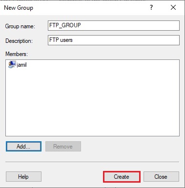 create group users and computers