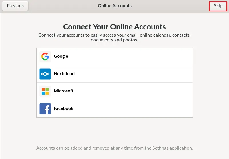 Endless OS online accounts