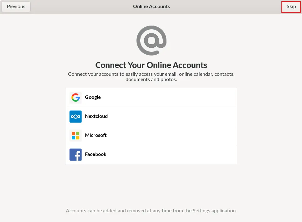 Endless OS online accounts