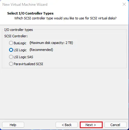 Select I/O controller type