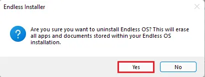 Uninstall Endless OS