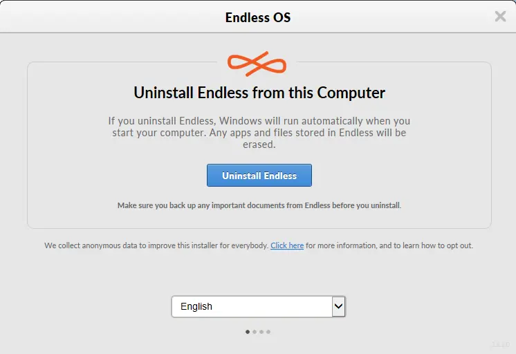 Uninstall Endless OS