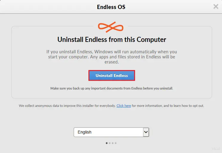 Uninstall Endless OS