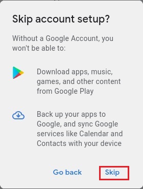 android skip account setup