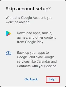 android 8.1 skip account setup