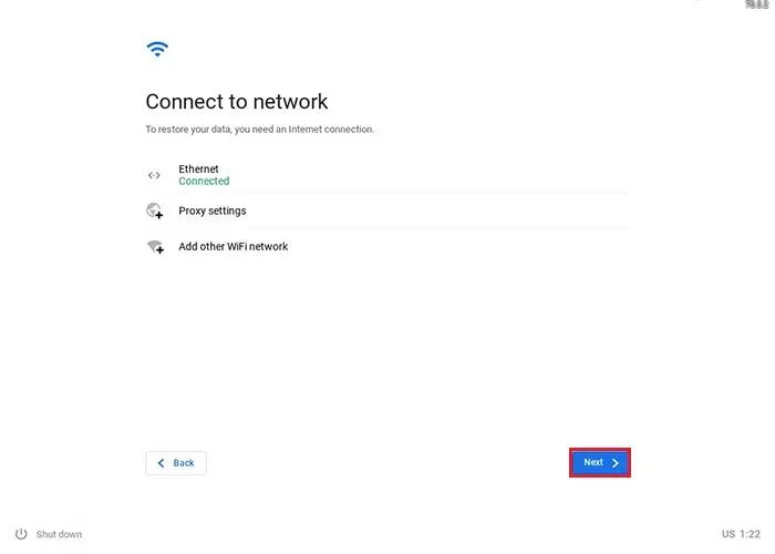 cloudready connect to network