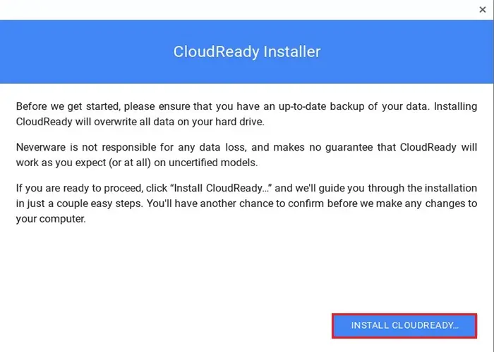 cloudready installer