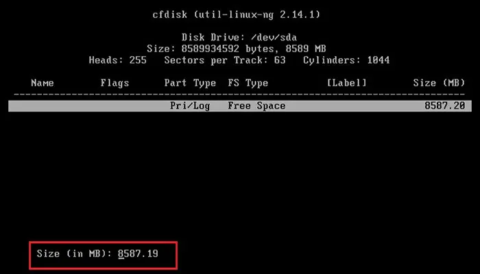 install bliss os disk size