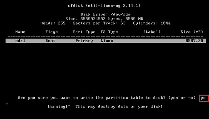 install bliss os fdisk write