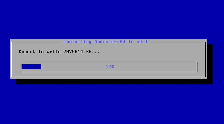 installation android in progress
