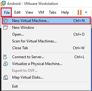 Create Virtual Machine Android, How to create a virtual machine for the android emulator in VMware Workstation 15